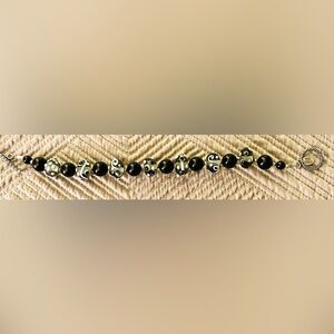 Black and White Beaded Necklace